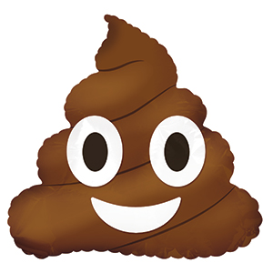 9″ Emoticon Smiley Poop Foil Balloon – U.S. Party Co.