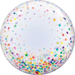 24″ Colorful Confetti Dots Bubble Balloon