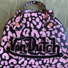Von Dutch Pink Cheetah Bowling Bag